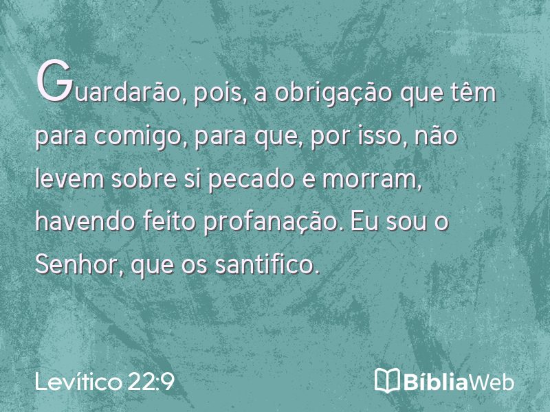Levítico 22:9 em imagem para compartilhar