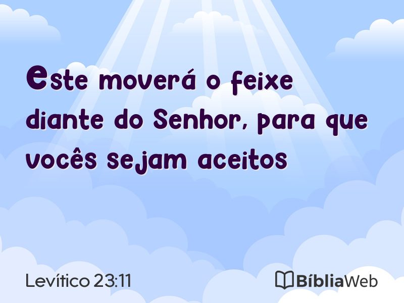 Levítico 23:11 em imagem para compartilhar