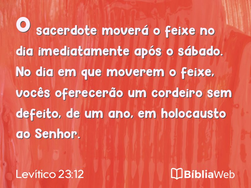 Levítico 23:12 em imagem para compartilhar