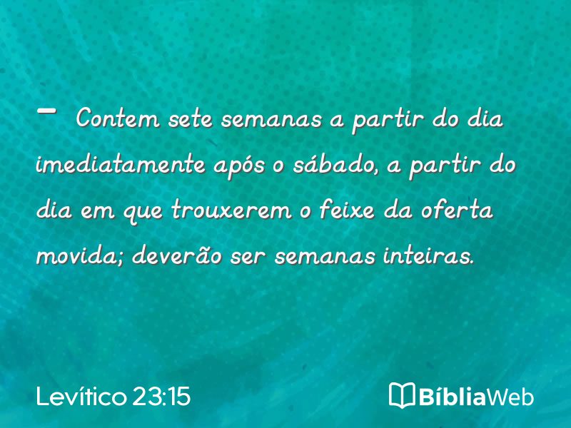 Levítico 23:15 em imagem para compartilhar