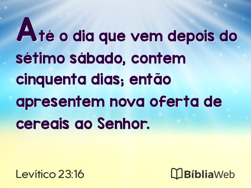 Levítico 23:16 em imagem para compartilhar