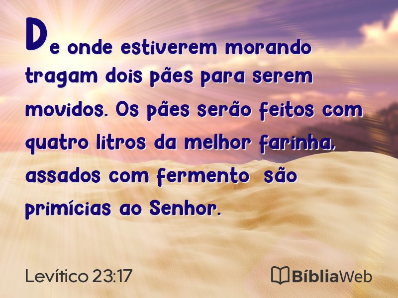 Levítico 23:17 em imagem para compartilhar