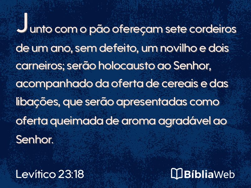 Levítico 23:18 em imagem para compartilhar