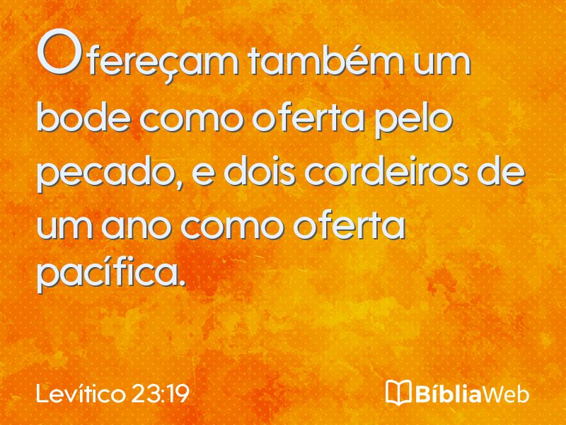 Levítico 23:19 em imagem para compartilhar