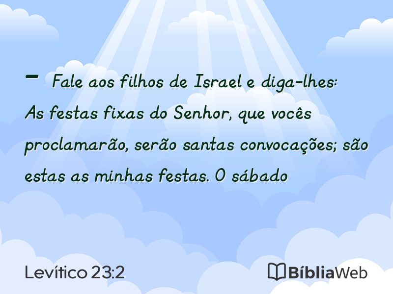 Levítico 23:2 em imagem para compartilhar