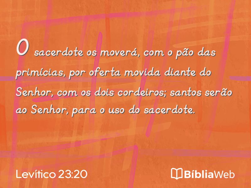 Levítico 23:20 em imagem para compartilhar