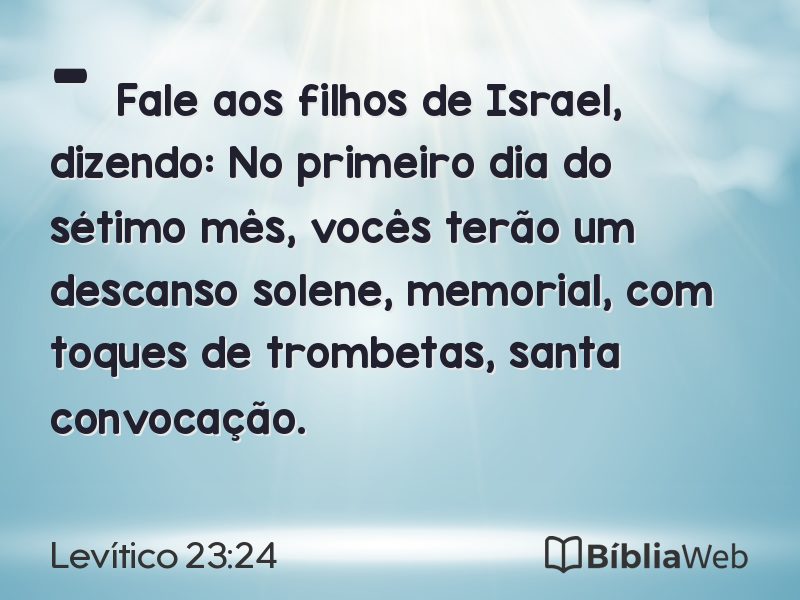 Levítico 23:24 em imagem para compartilhar