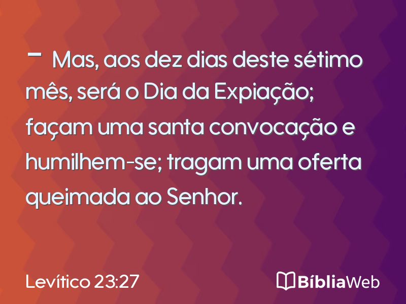 Levítico 23:27 em imagem para compartilhar