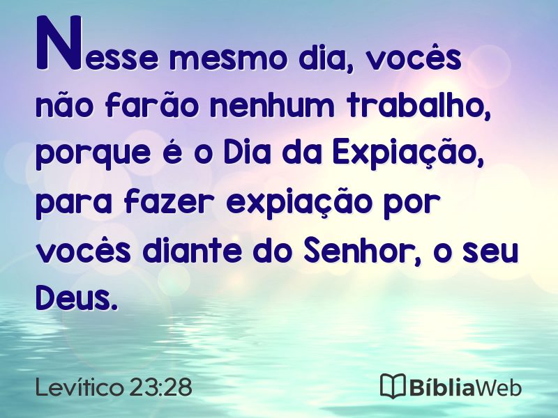Levítico 23:28 em imagem para compartilhar