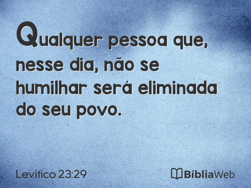 Levítico 23:29 em imagem para compartilhar