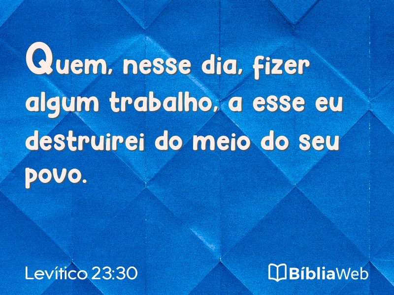 Levítico 23:30 em imagem para compartilhar