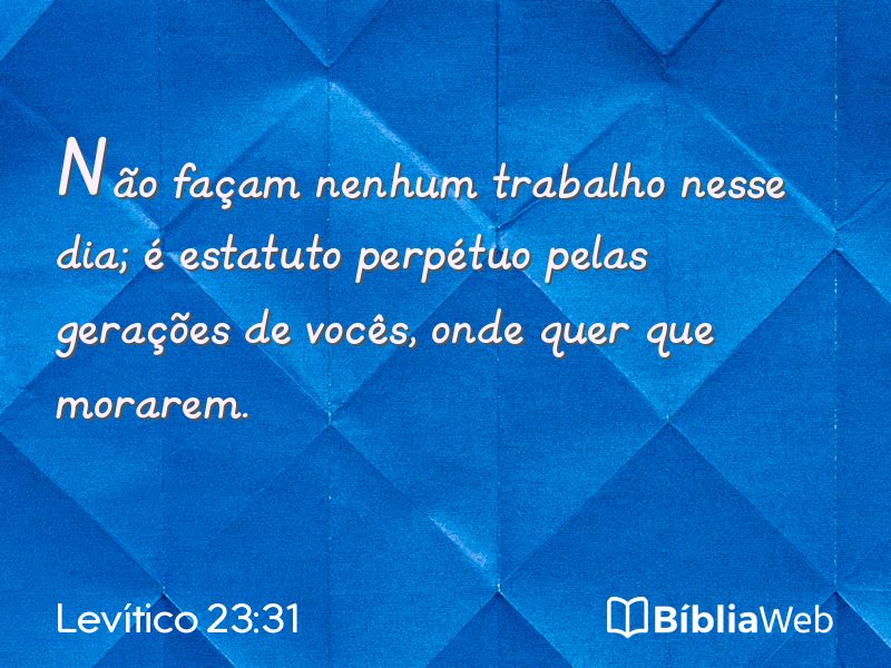 Levítico 23:31 em imagem para compartilhar