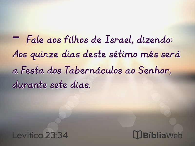 Levítico 23:34 em imagem para compartilhar