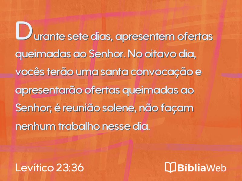 Levítico 23:36 em imagem para compartilhar