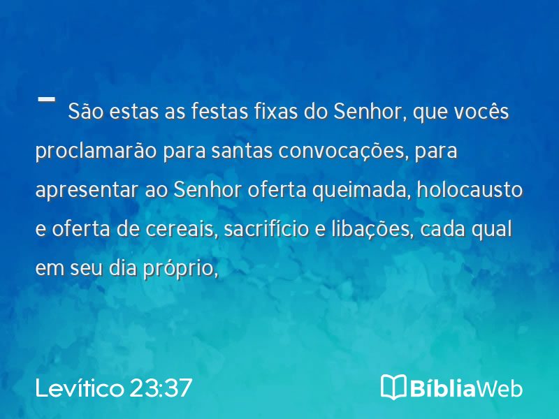 Levítico 23:37 em imagem para compartilhar