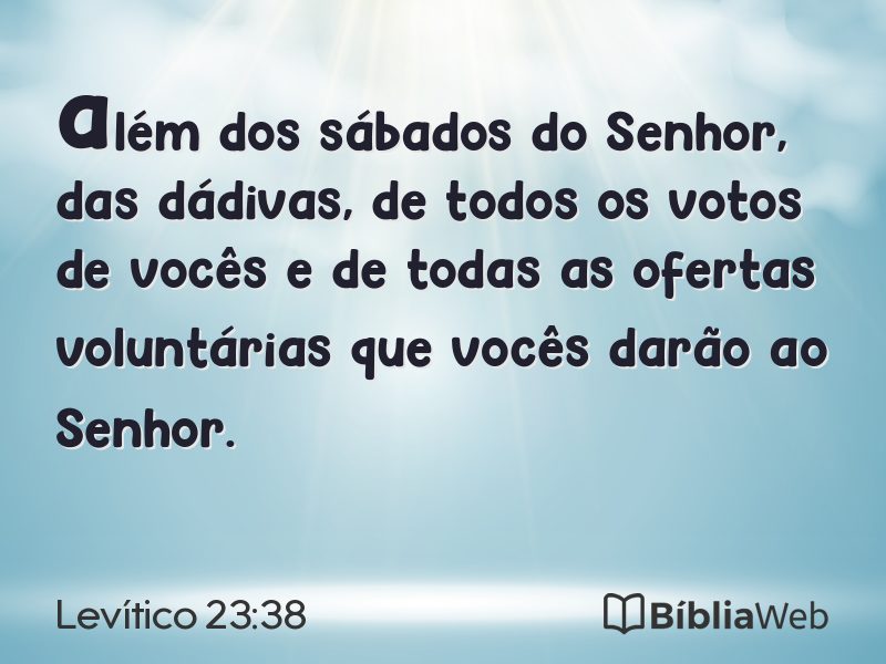 Levítico 23:38 em imagem para compartilhar