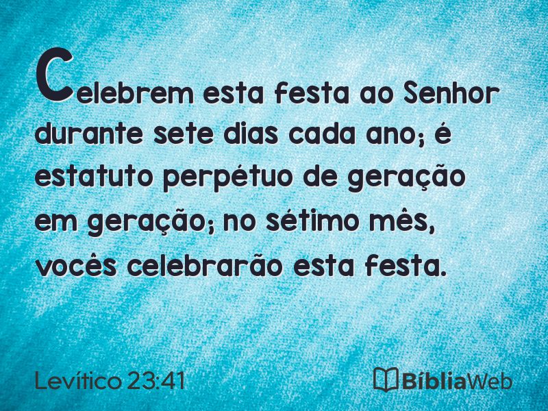 Levítico 23:41 em imagem para compartilhar