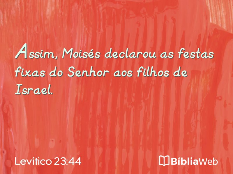 Levítico 23:44 em imagem para compartilhar