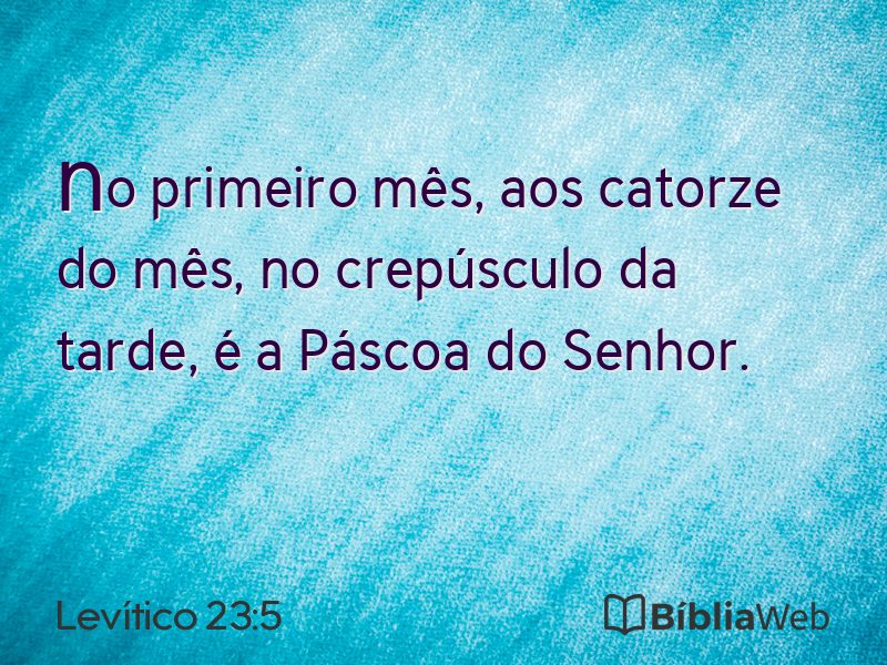 Levítico 23:5 em imagem para compartilhar