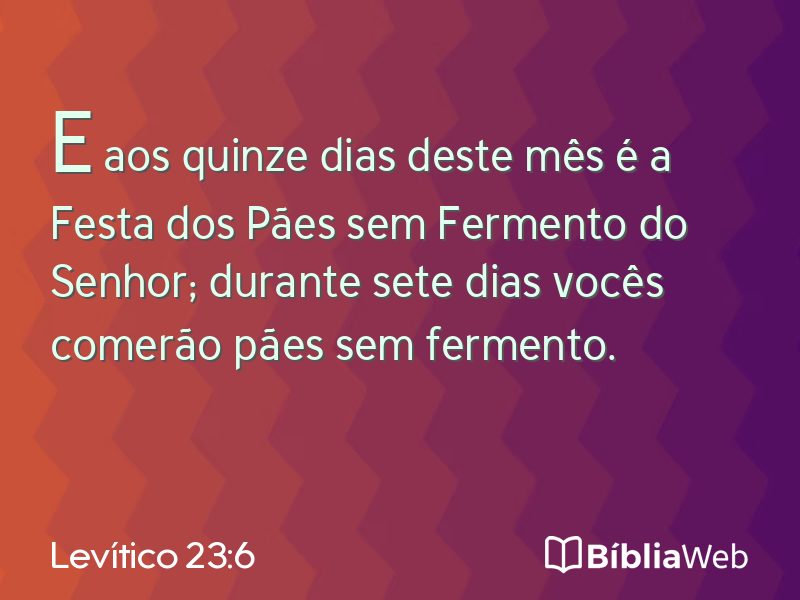 Levítico 23:6 em imagem para compartilhar