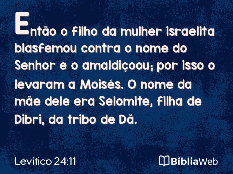 Levítico 24:11 em imagem para compartilhar