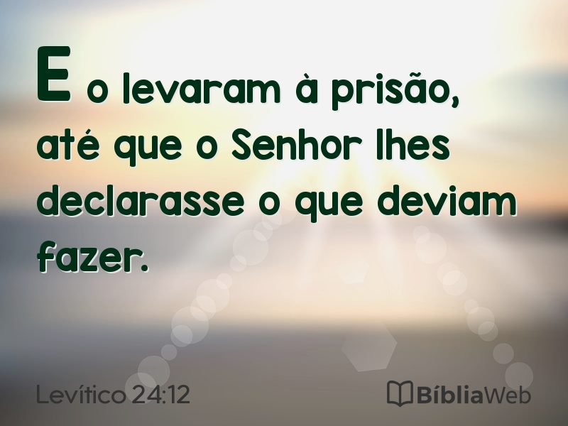 Levítico 24:12 em imagem para compartilhar