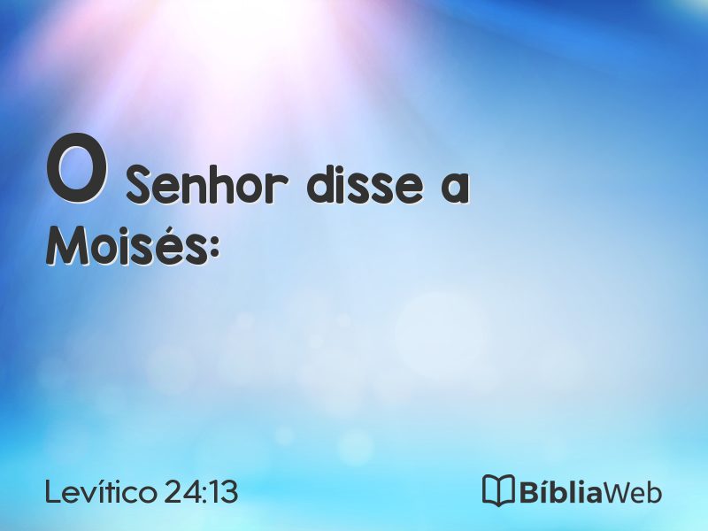 Levítico 24:13 em imagem para compartilhar
