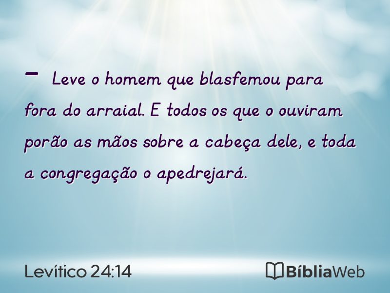 Levítico 24:14 em imagem para compartilhar