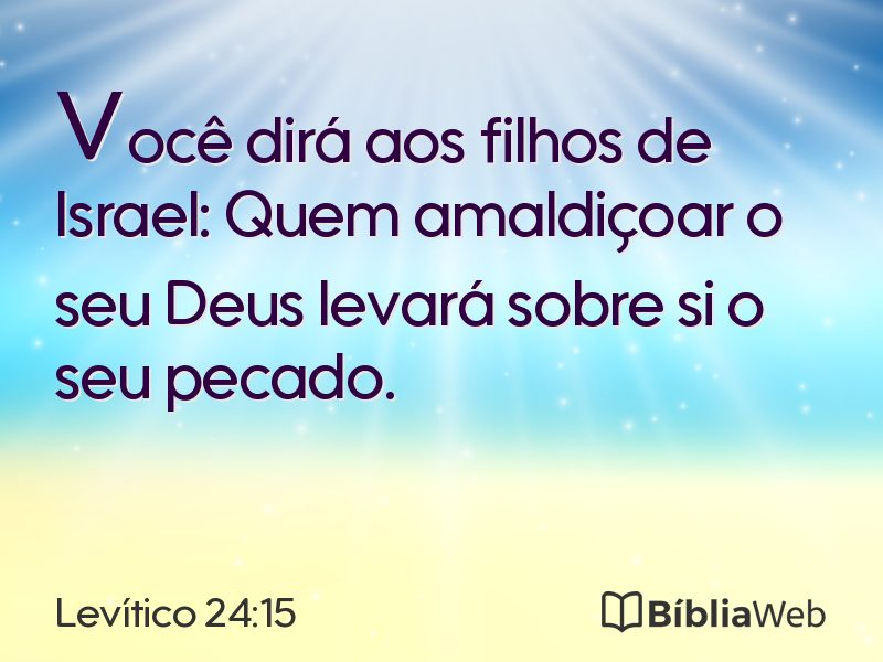 Levítico 24:15 em imagem para compartilhar
