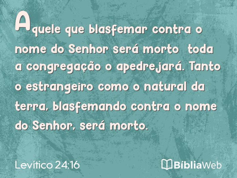 Levítico 24:16 em imagem para compartilhar