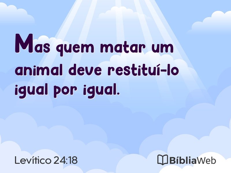 Levítico 24:18 em imagem para compartilhar