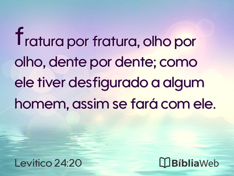 Levítico 24:20 em imagem para compartilhar