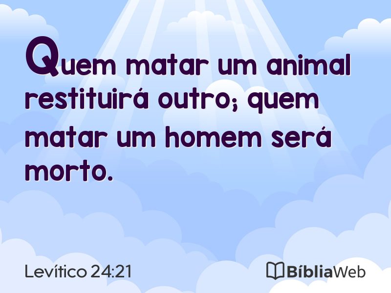 Levítico 24:21 em imagem para compartilhar