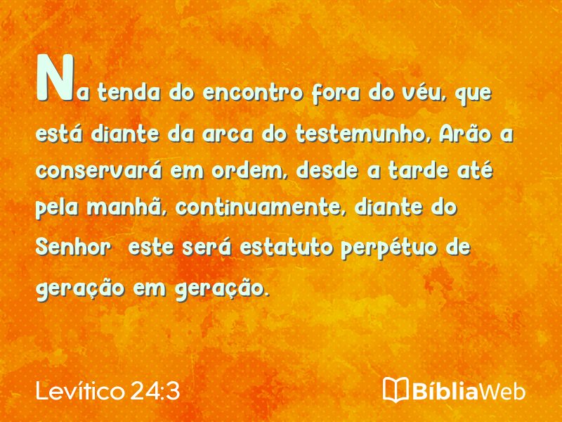 Levítico 24:3 em imagem para compartilhar