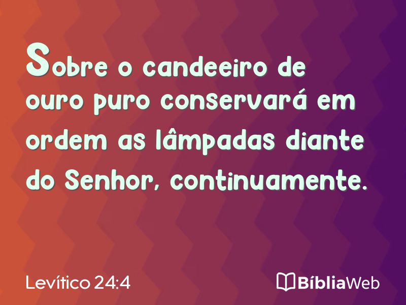Levítico 24:4 em imagem para compartilhar