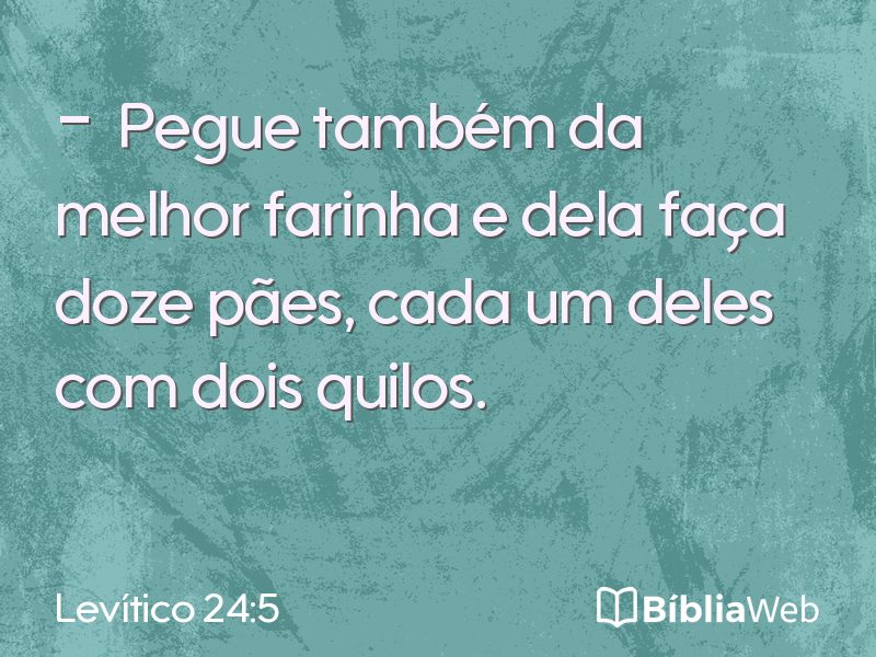 Levítico 24:5 em imagem para compartilhar