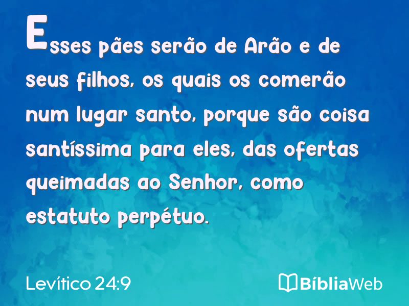 Levítico 24:9 em imagem para compartilhar