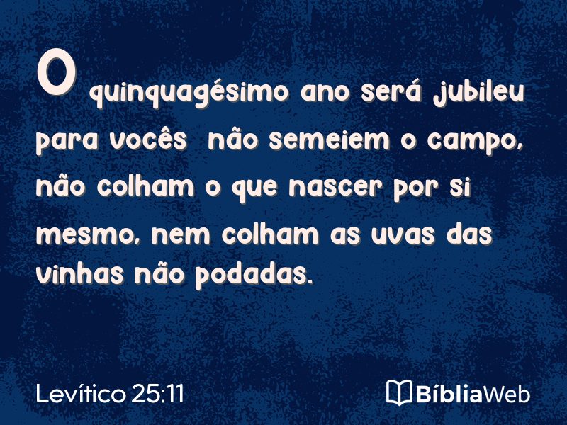 Levítico 25:11 em imagem para compartilhar