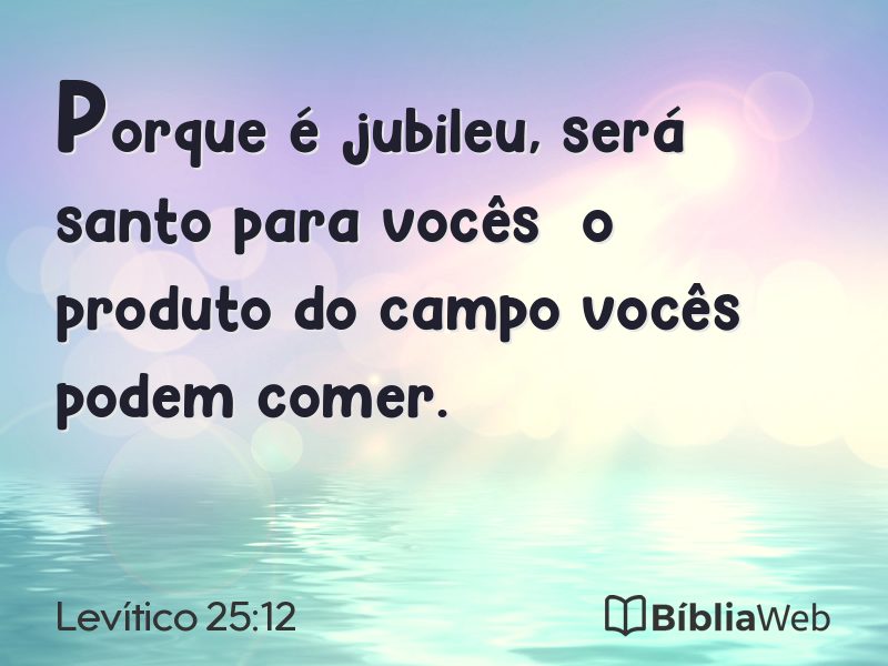 Levítico 25:12 em imagem para compartilhar