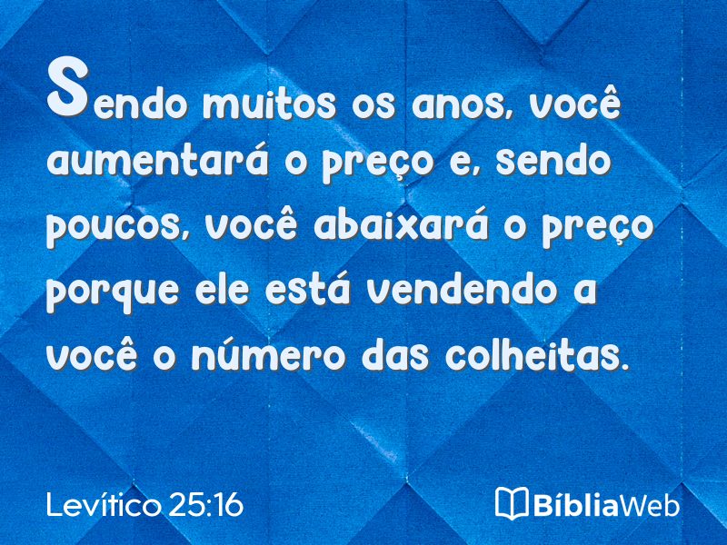 Levítico 25:16 em imagem para compartilhar