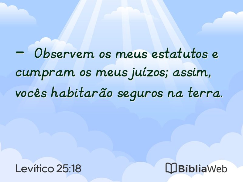 Levítico 25:18 em imagem para compartilhar