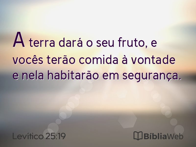 Levítico 25:19 em imagem para compartilhar