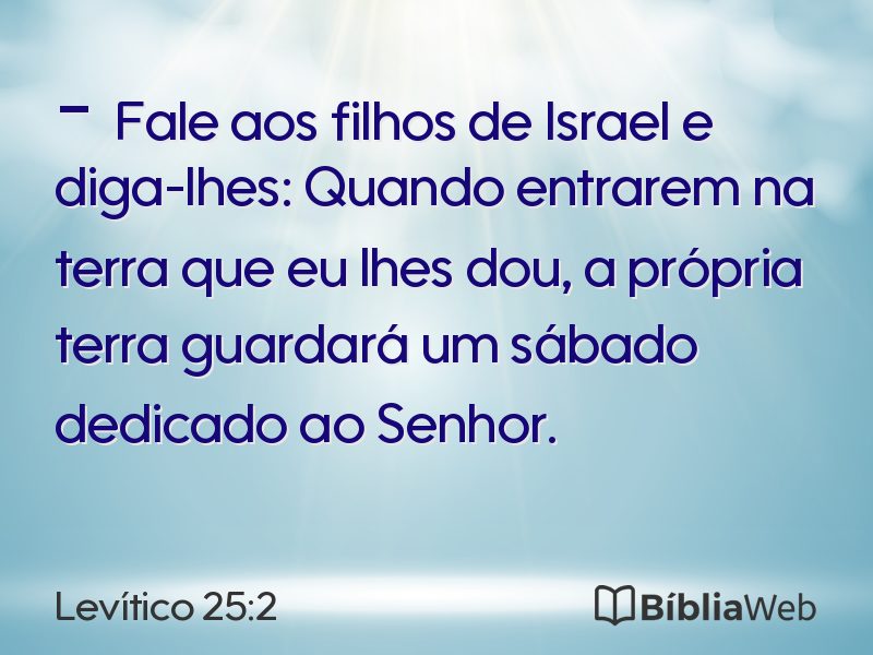 Levítico 25:2 em imagem para compartilhar
