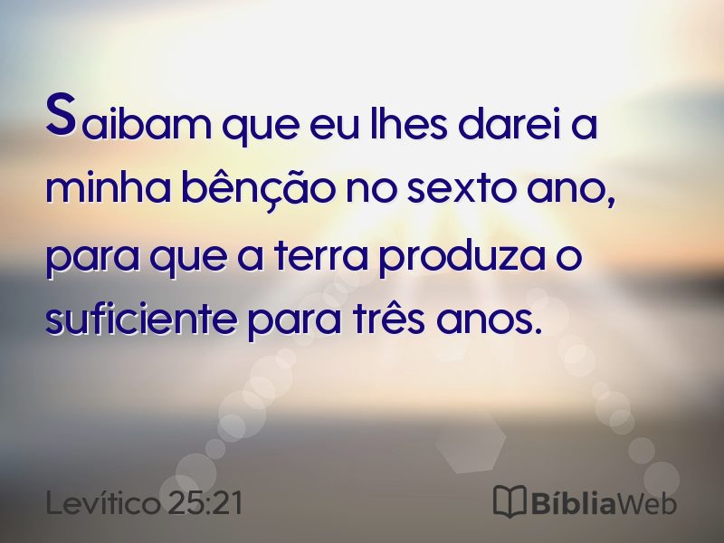 Levítico 25:21 em imagem para compartilhar