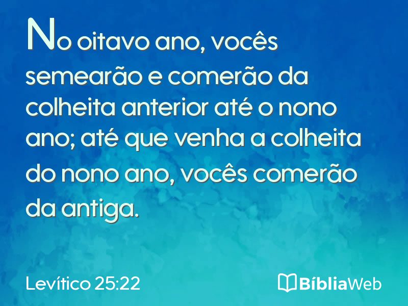 Levítico 25:22 em imagem para compartilhar