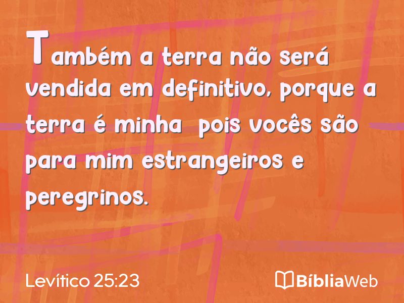Levítico 25:23 em imagem para compartilhar