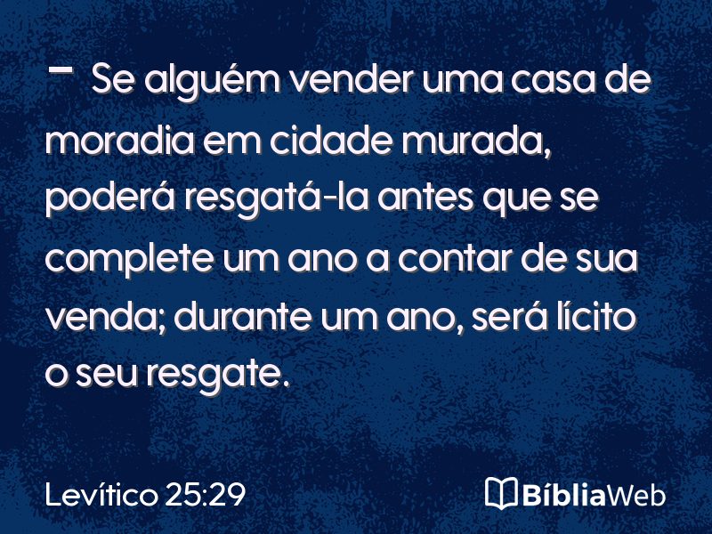 Levítico 25:29 em imagem para compartilhar