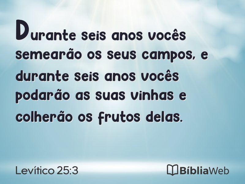 Levítico 25:3 em imagem para compartilhar
