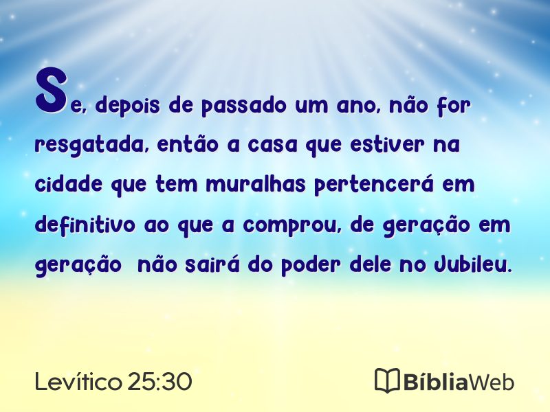 Levítico 25:30 em imagem para compartilhar