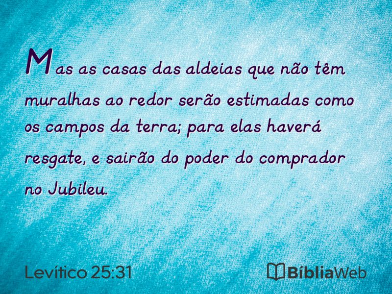 Levítico 25:31 em imagem para compartilhar